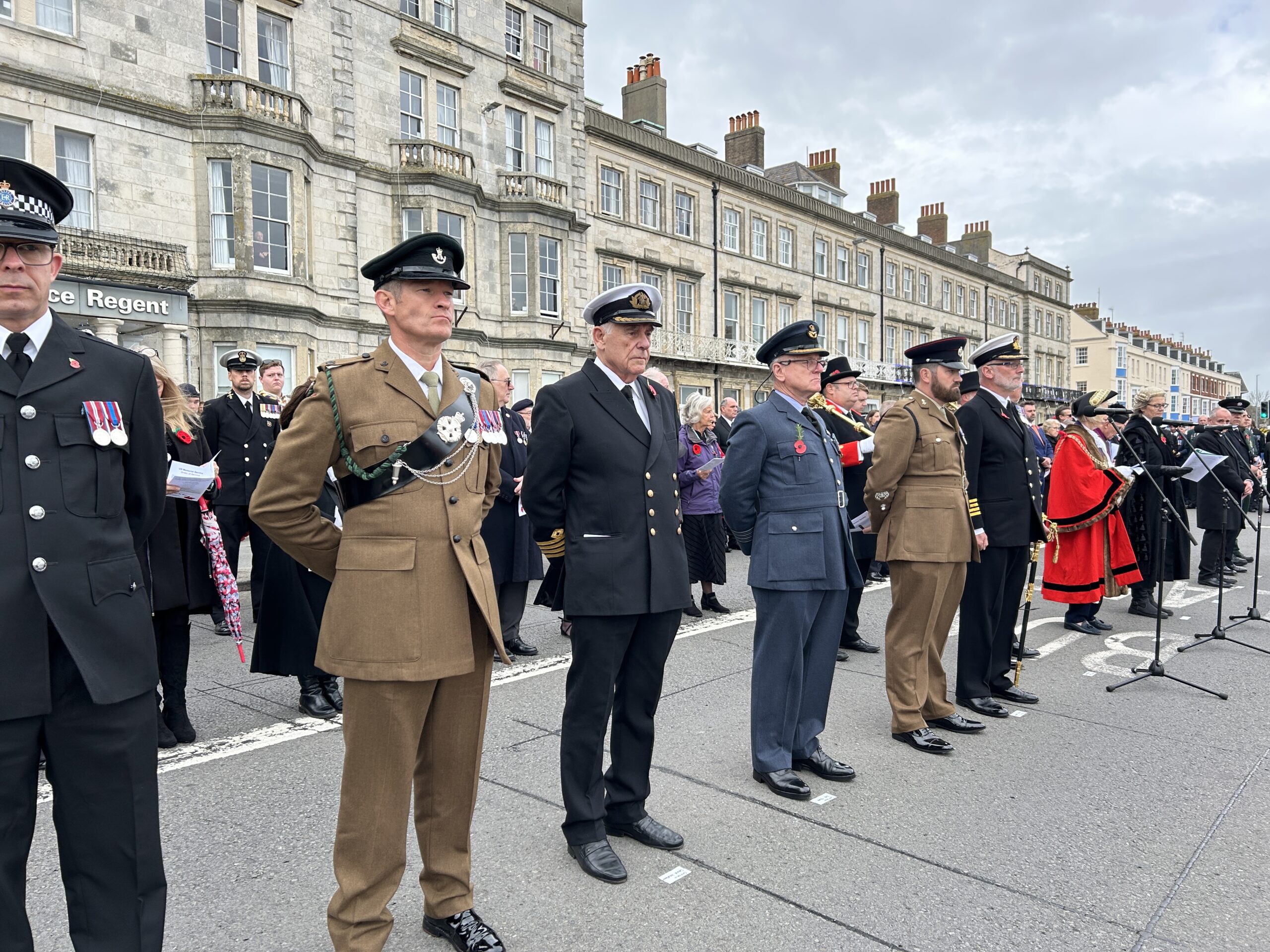 Veterans at Weymouth's Remembrance Sunday service