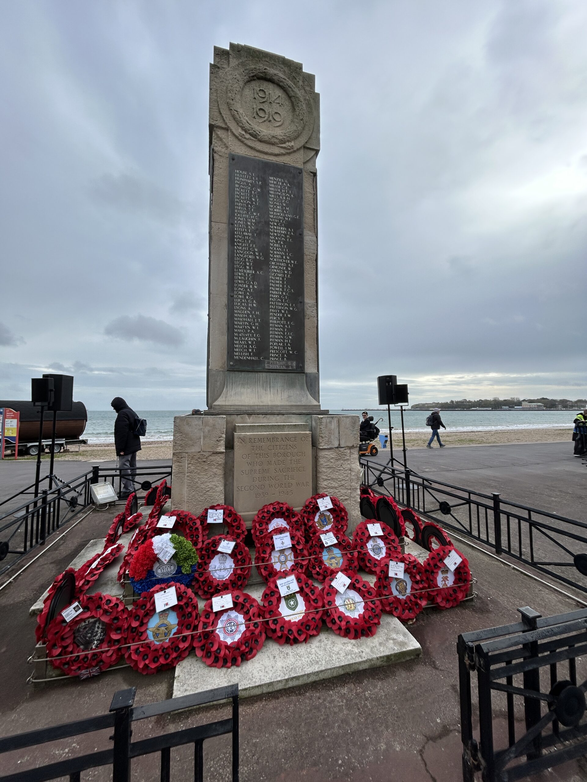 Wreaths at War memorial